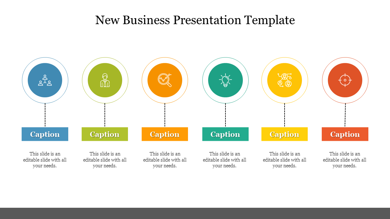 New Business Presentation Template With Circle Diagram